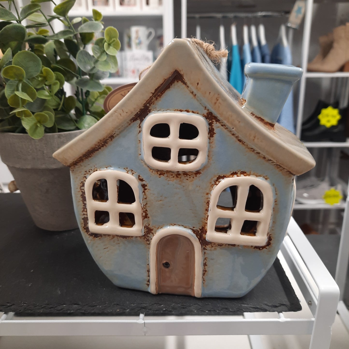 Quirky T-light House (Pale Blue)
