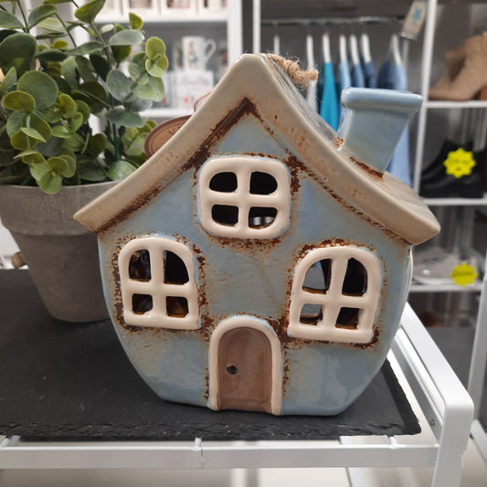 Quirky T-light House (Pale Blue)