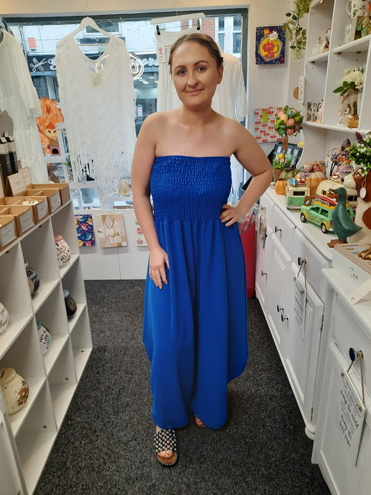 Strapless Harrem Style Jumpsuit with Elasticated body...