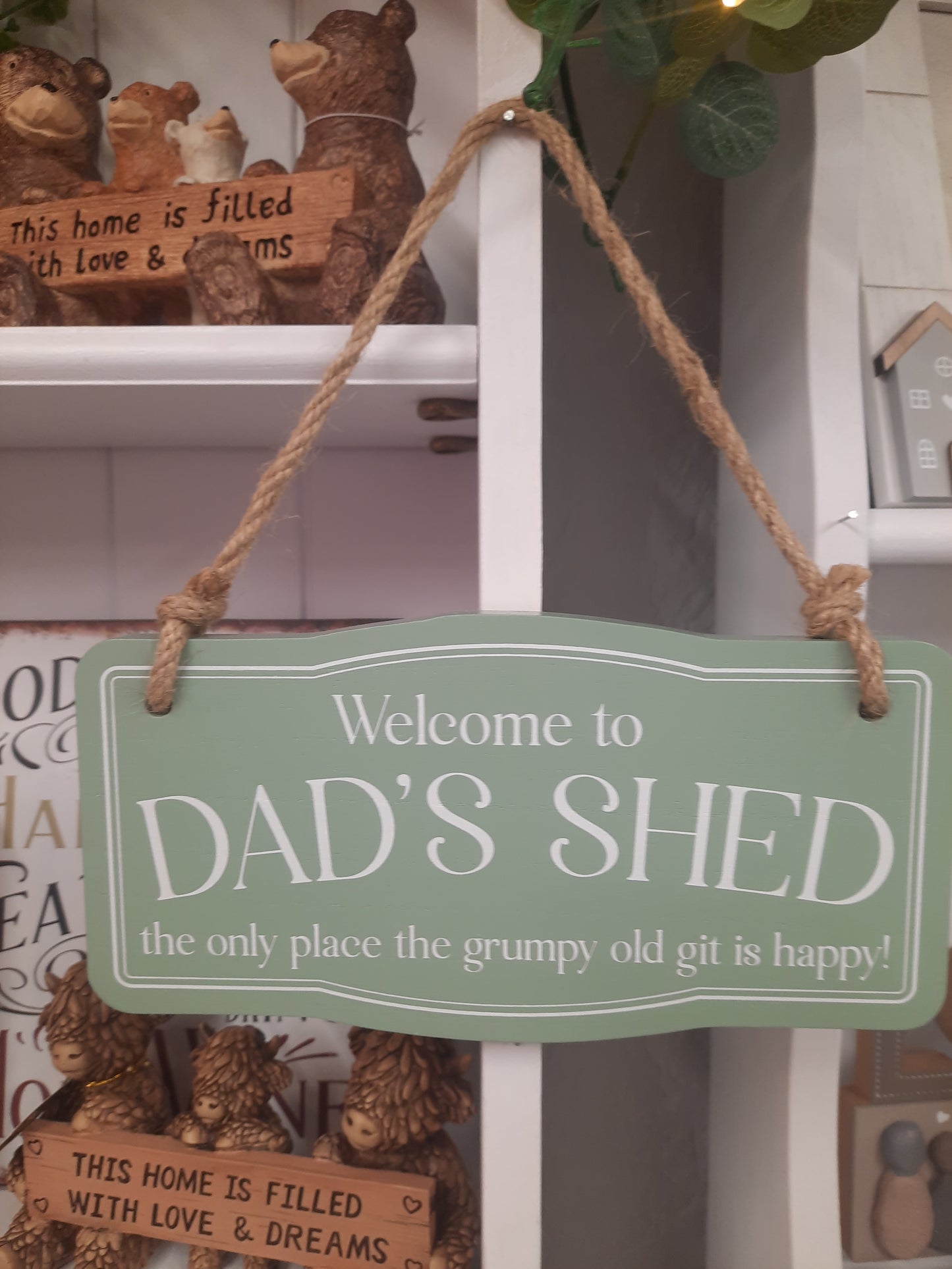 Welcome to Dad's Shed Wooden Plaque...