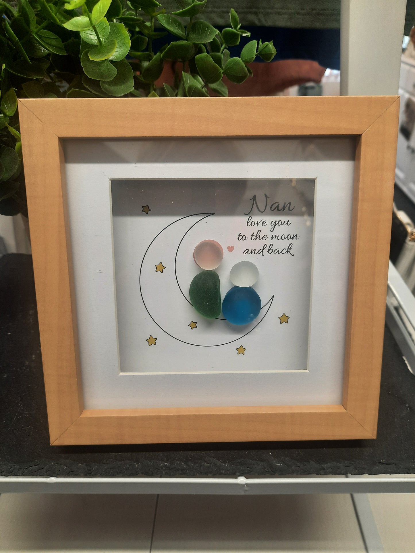 Pebble Glass Nan Plaque...
