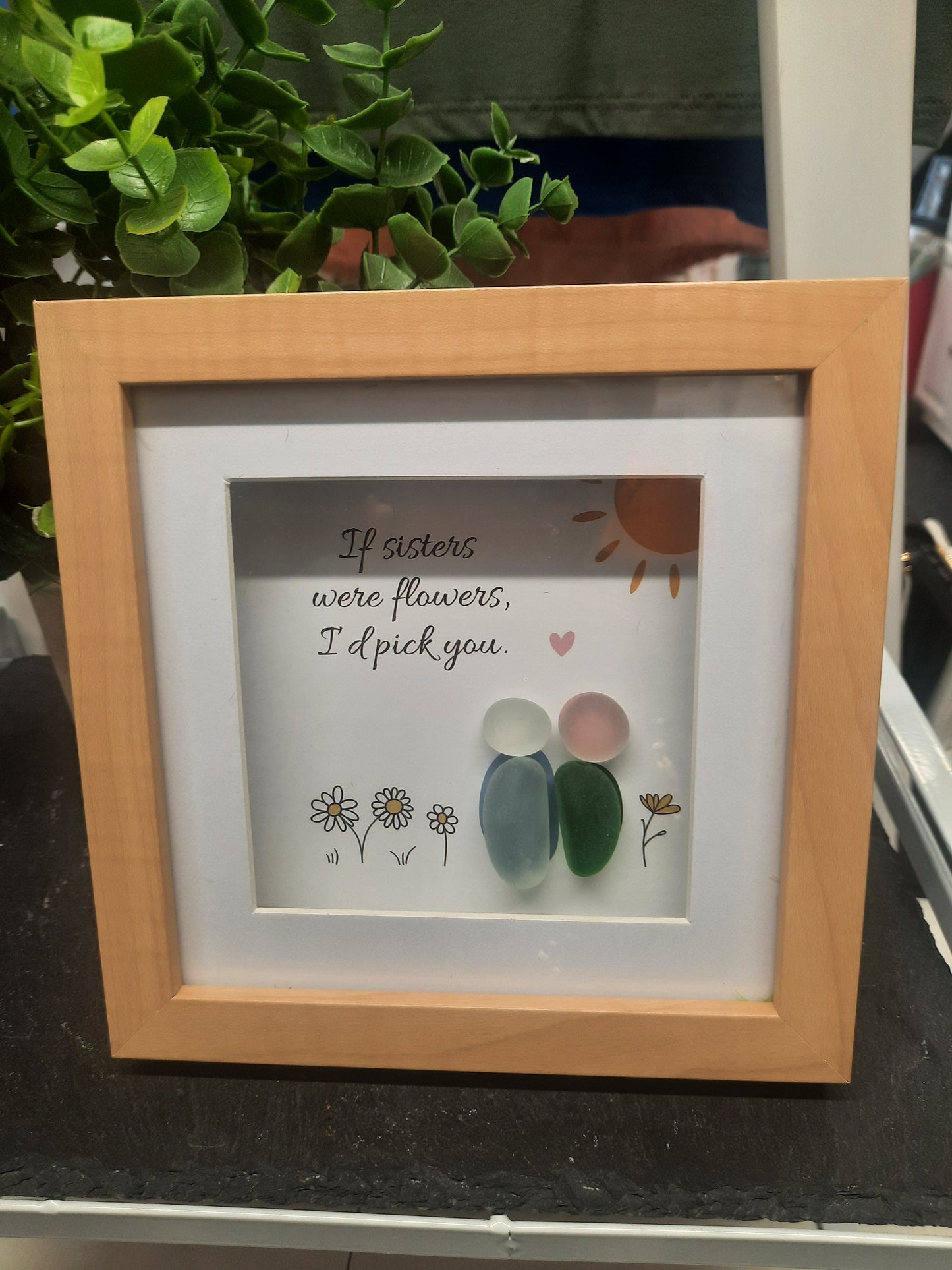 Pebble Glass Sister Plaque...