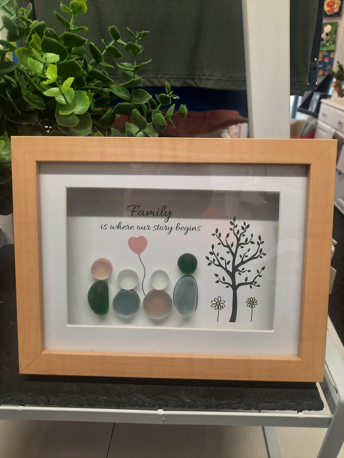Pebble Glass Family Plaque...
