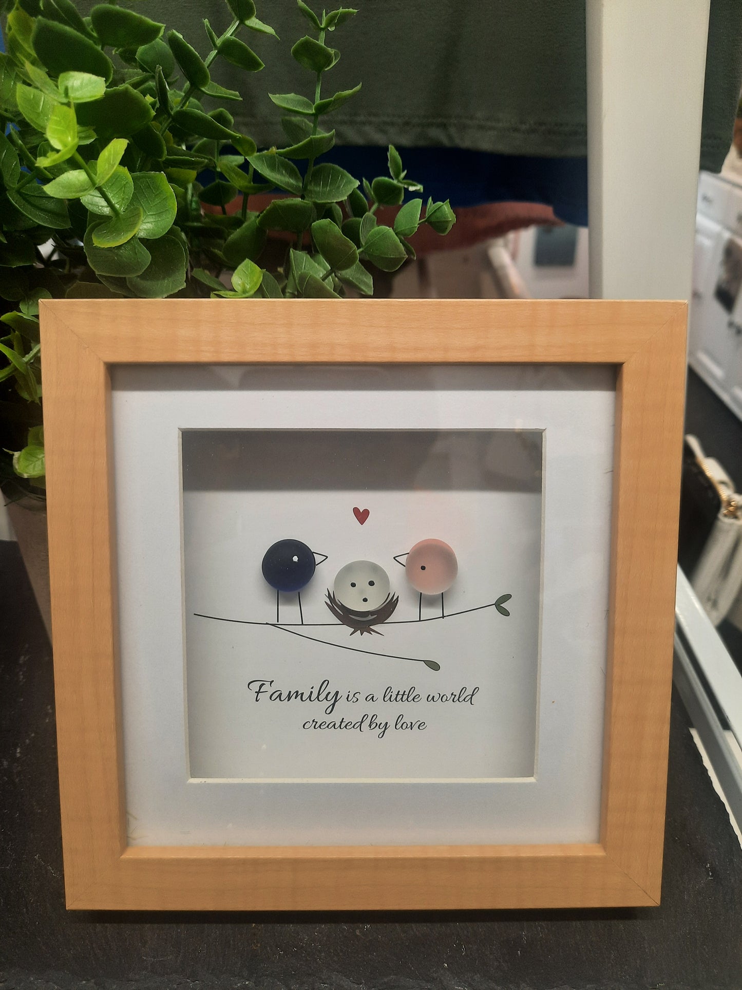 Pebble Glass Family Plaque...