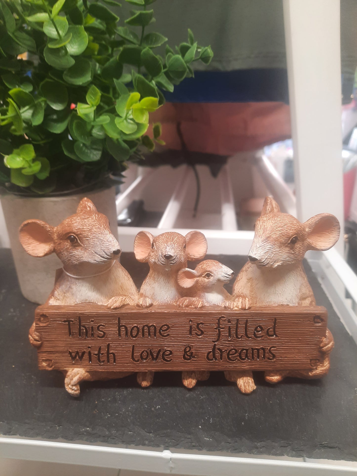 Mice Family Ornament... This home is filled with love & dreams