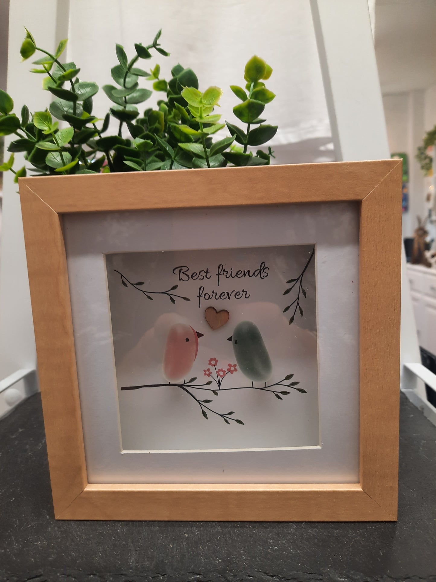 Pebble Glass Plaque Best Friends...