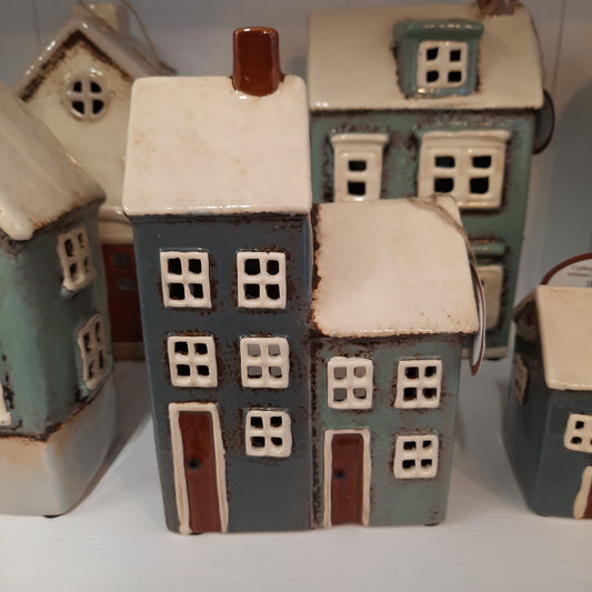 Village Pottery 2 House Grey/ Navy