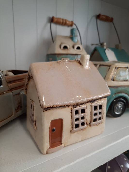 Village Pottery Light Grey House .