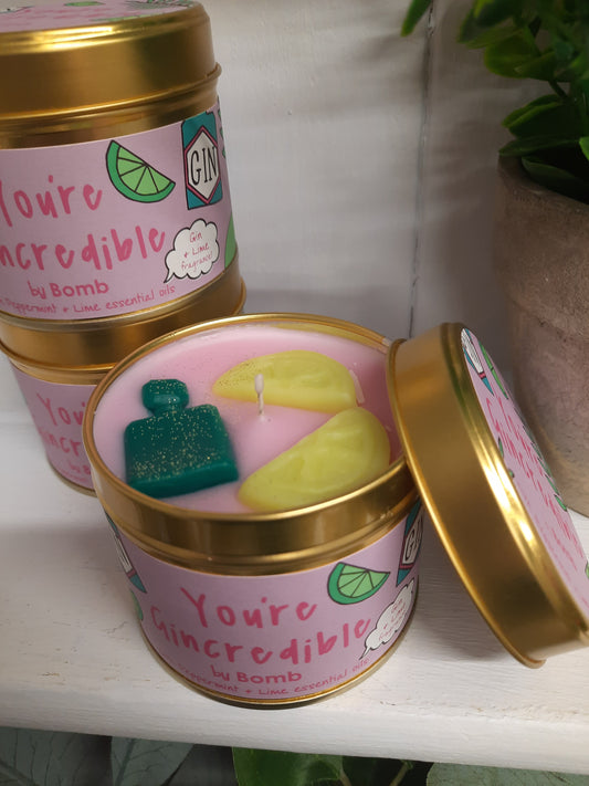 Fragranced Tinned Candle (You,re Gincredible)