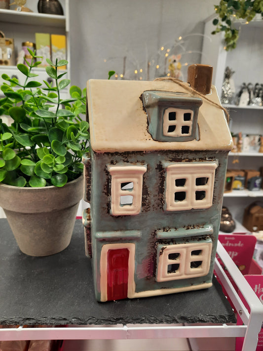 Village Pottery Country House T-light House Grey