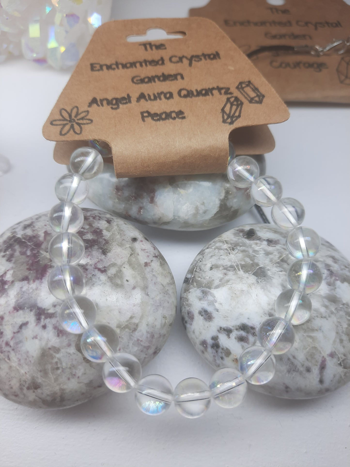 Bead Bracelets (Angel Aura Quartz)