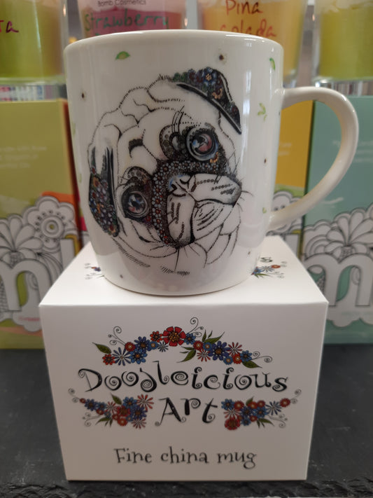 Doodleicious Pug Mug