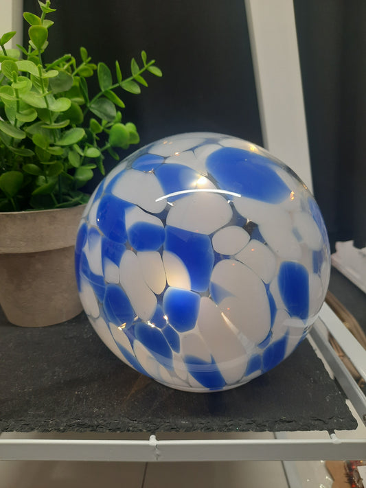 Hand-blown LED Ball Blue...