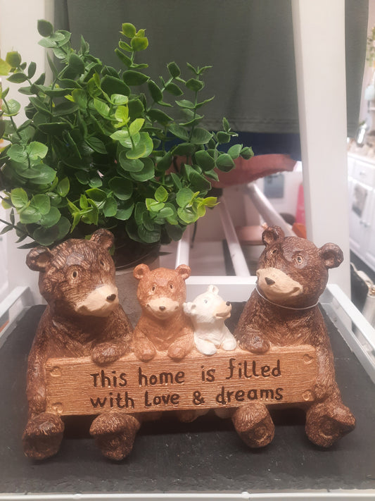 Bear Family Ornament...This home is filled with love & dreams