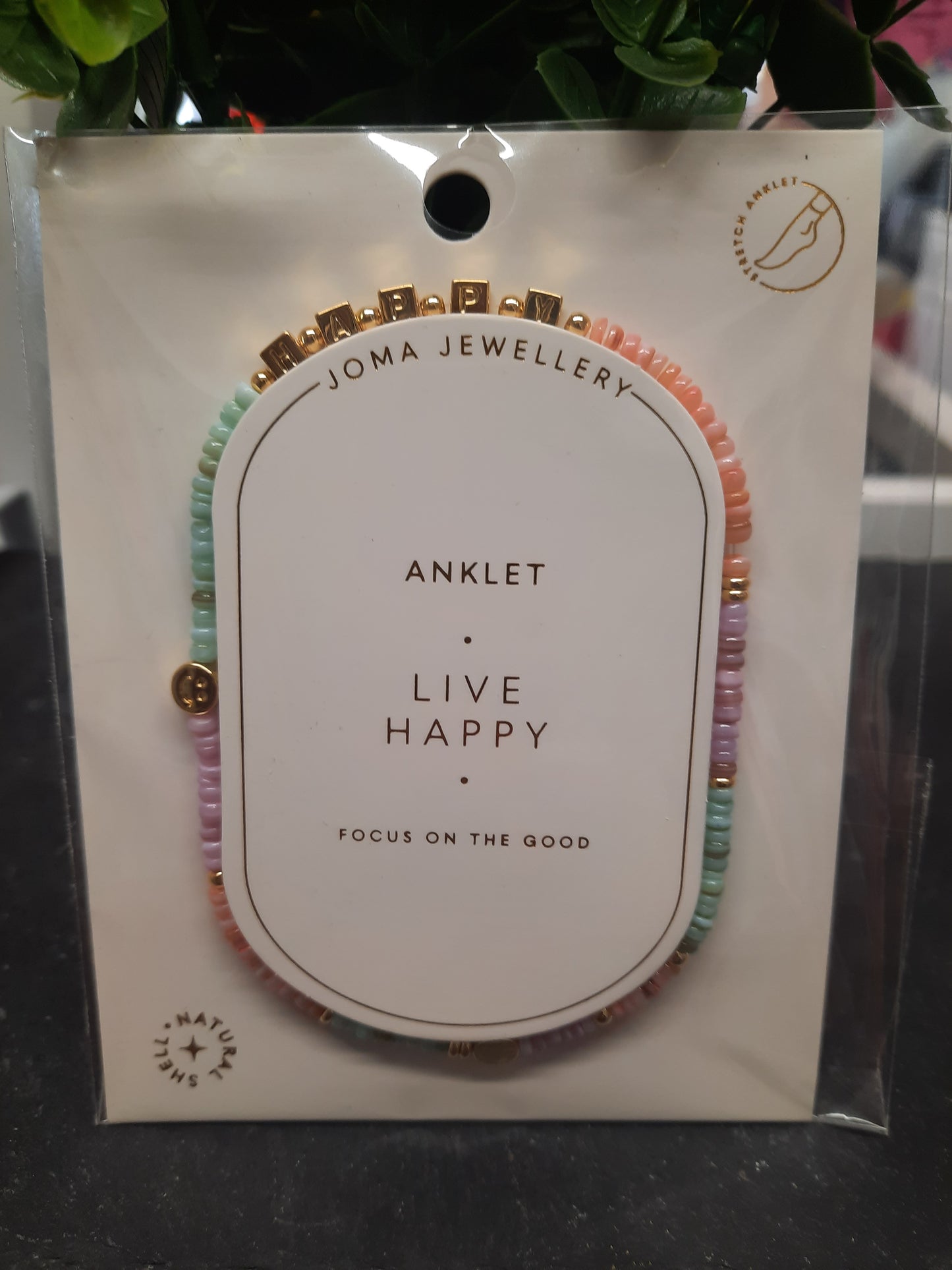 JOMA...Anklet Bracelet Live Happy