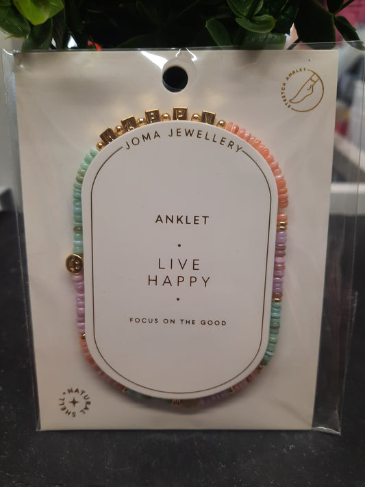 JOMA...Anklet Bracelet Live Happy