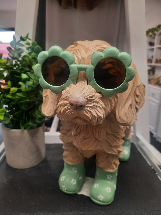 Sunglasses Cockapoo with Wellies