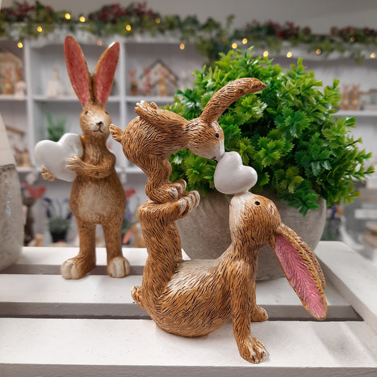 Kissing Rabbits with Heart