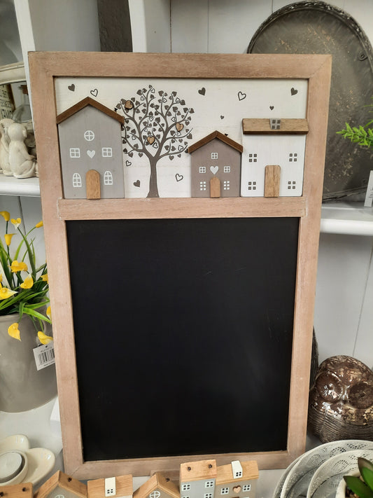 Wooden House Chalkboard.