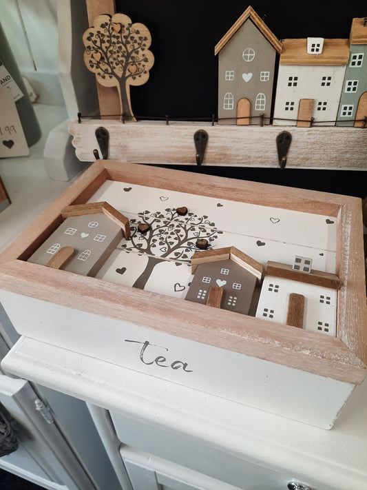 Wooden House Tea Box