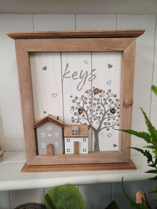 Wooden House Key Box