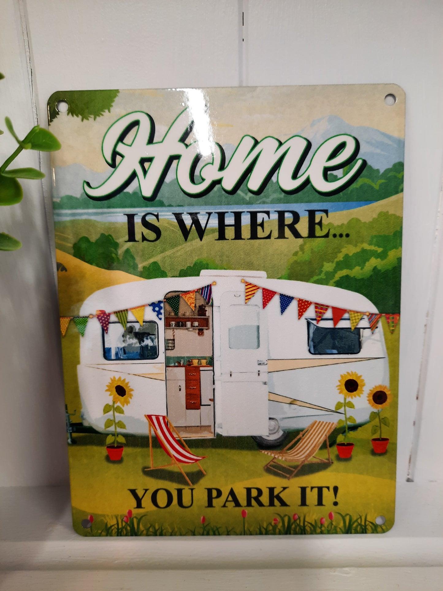 Home Is Where You Park It Metal Sign