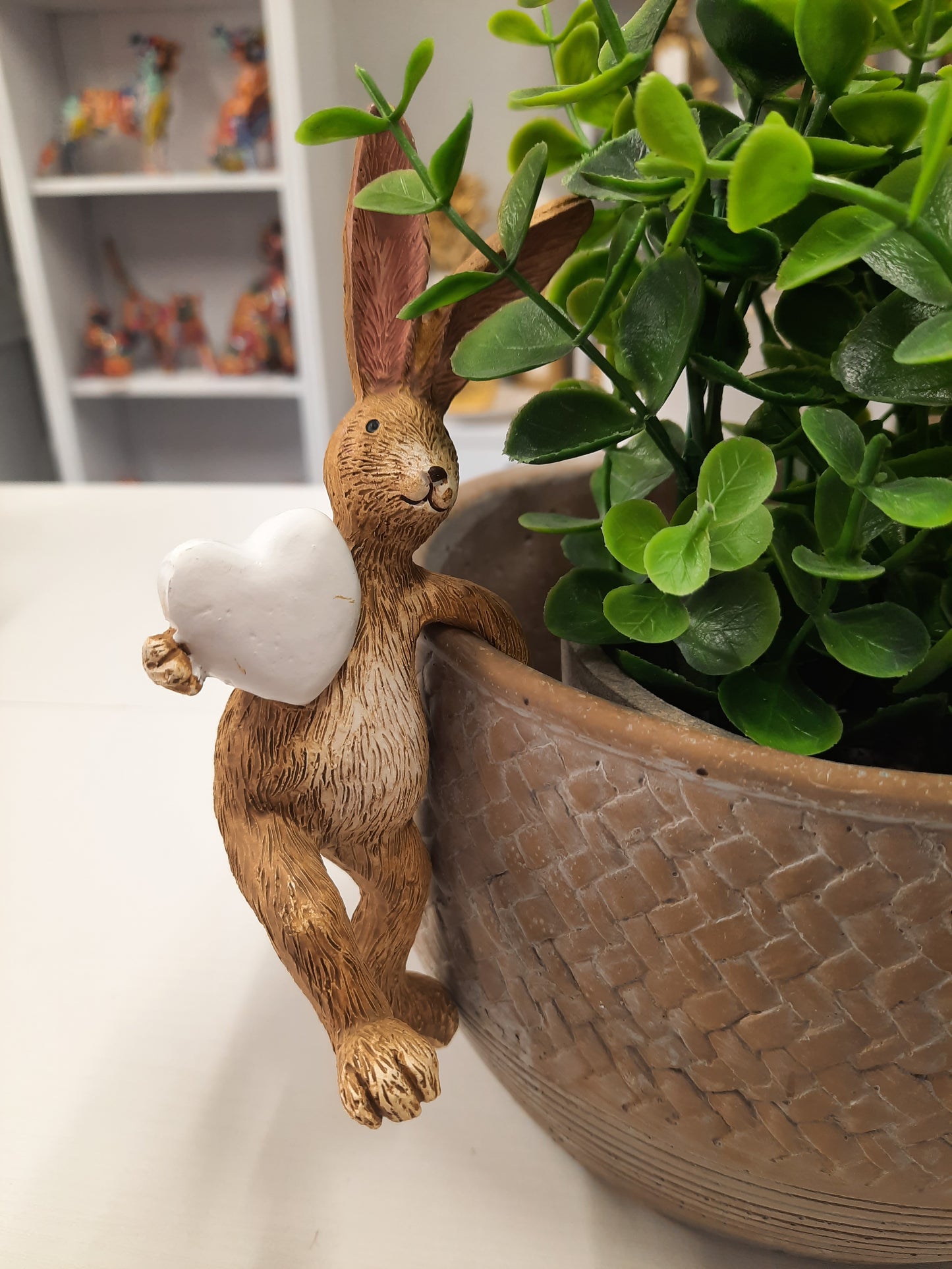 Pot Hanging Rabbit with Heart