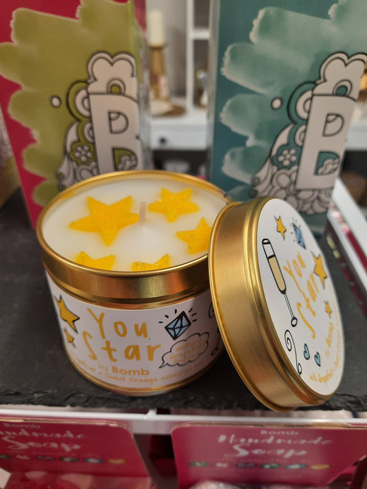 Fragranced Tinned Candle (You,re a Star)