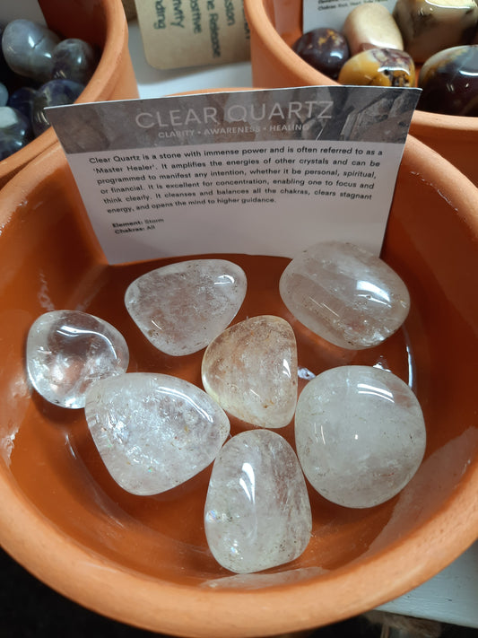 Tumble stones...CLEAR QUARTZ