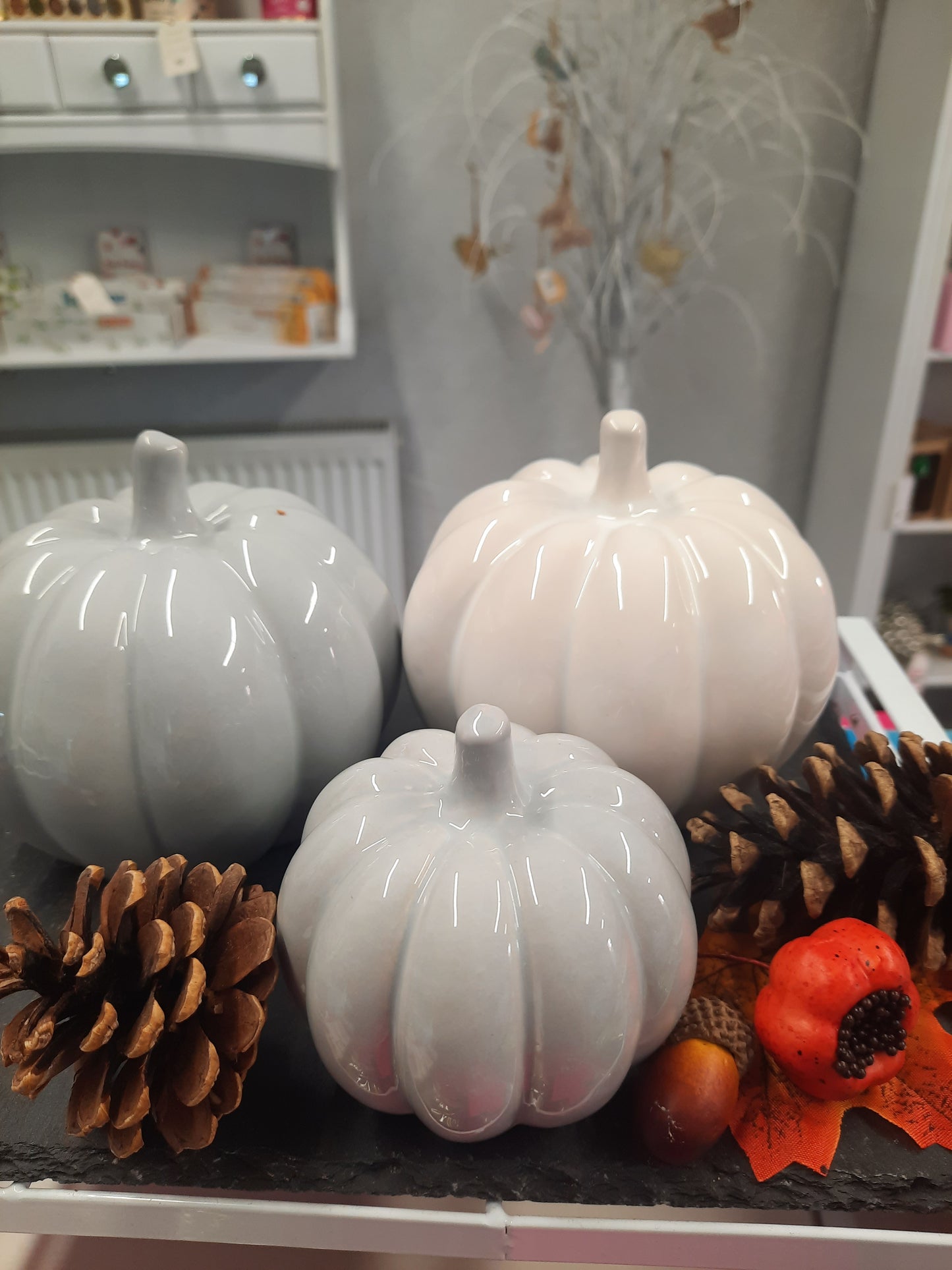 Ceramic Pumpkin (white)