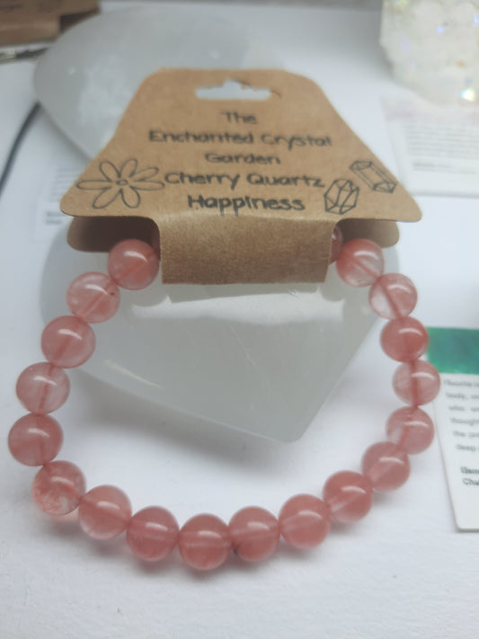 Bead Bracelets ( Cherry Quartz )